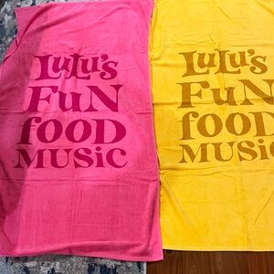Lulu's Pink and Yellow Beach Towels